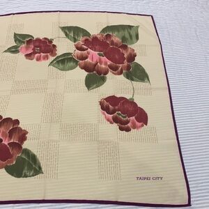 Beautiful vintage Taipei City souvenir scarf